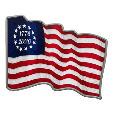 2026 Cameroon Betsy Ross 3D Waving Flag 1/2 oz Silver Coin