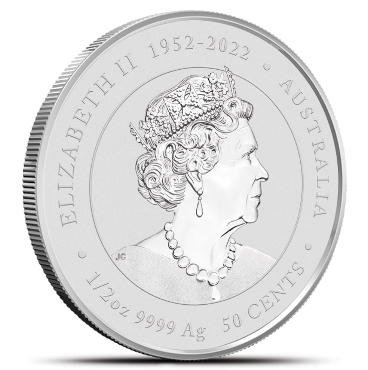 2024 Australia Red Lunar Dragon BU Colorized 1/2 oz Silver Coin - CoinsTV