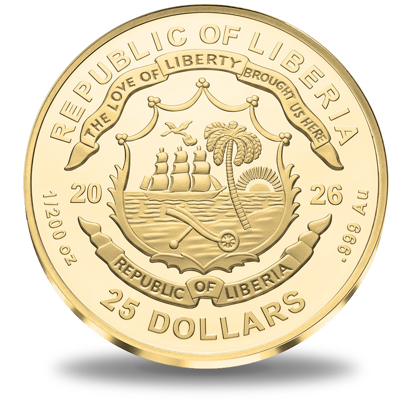 2026 Liberia Bald Eagle 1/200 oz Gold Coin