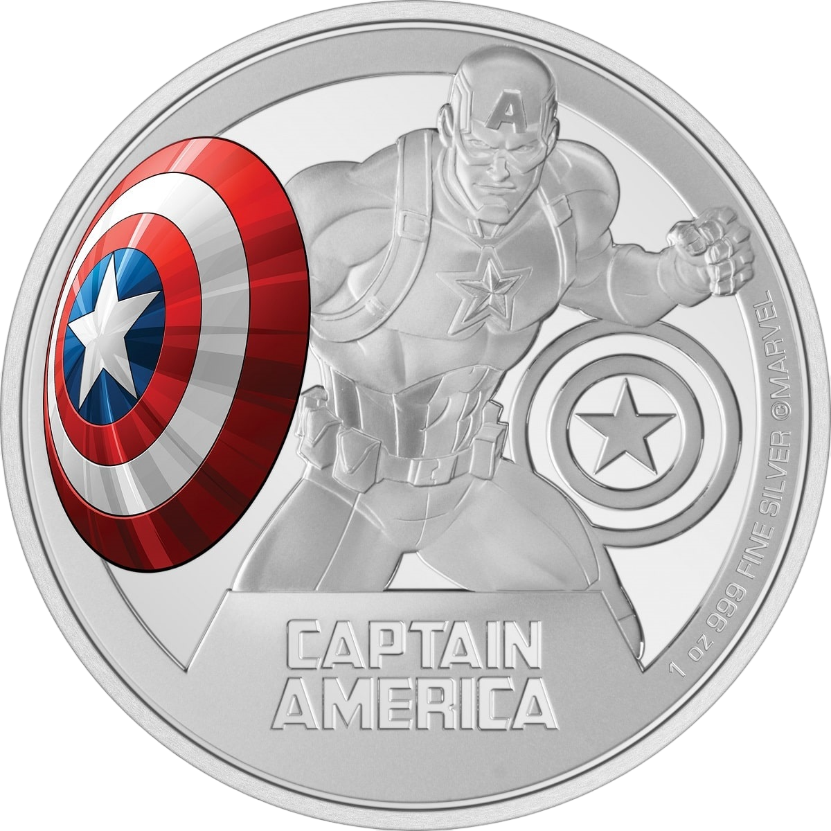 2023 Captain America Marvel Classic 1 oz Silver Coin - CoinsTV
