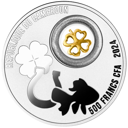 2024 Cameroon Good Luck Clover 14.4g Silver Coin - CoinsTV