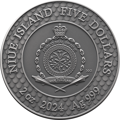 2024 Niue Pink Pearl & Dragon 2 oz Silver Coin - CoinsTV