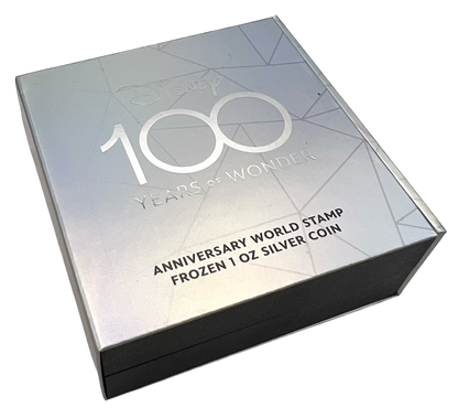 2023 Niue Disney 100 Frozen Stamp 1 oz Silver Coin - CoinsTV