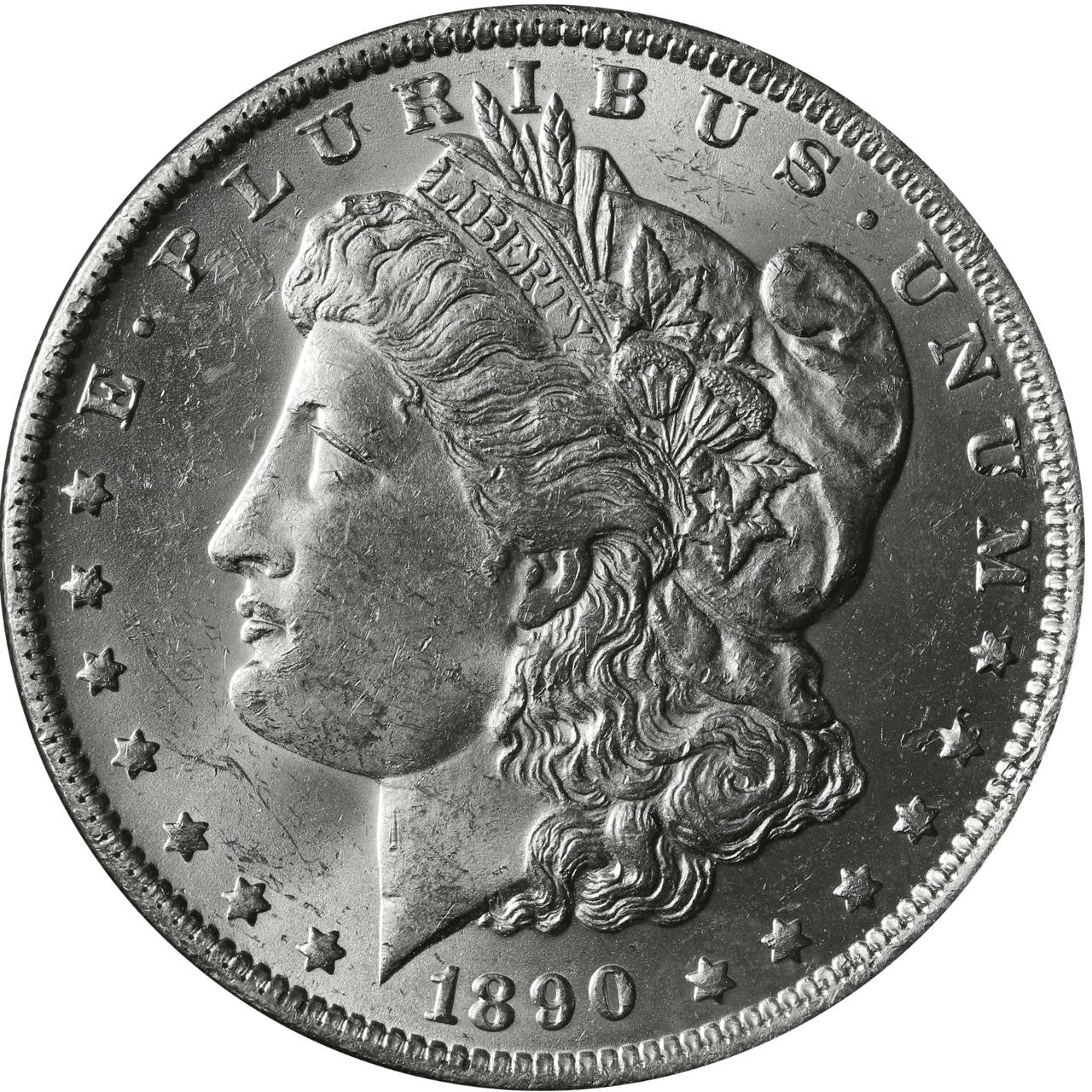 1890 Morgan Silver Dollar New Orleans - Brilliant Uncirculated - CoinsTV