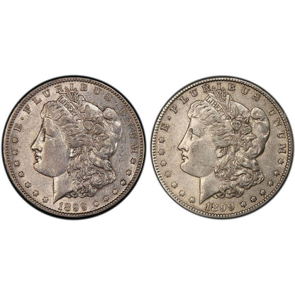 1899-O "Micro O" & "Regular O" Morgan Dollar 2 pc Set