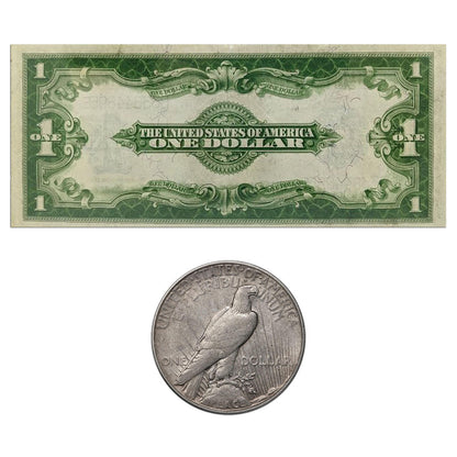 1923 Peace Dollar & Horse Blanket Note - The Last Large Note - CoinsTV