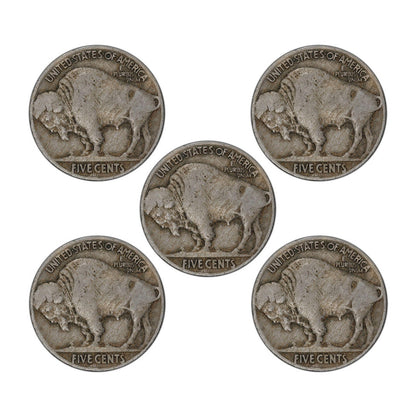 1934-1938 Buffalo Nickel Denver - Disappearing "D" Mint Set - CoinsTV