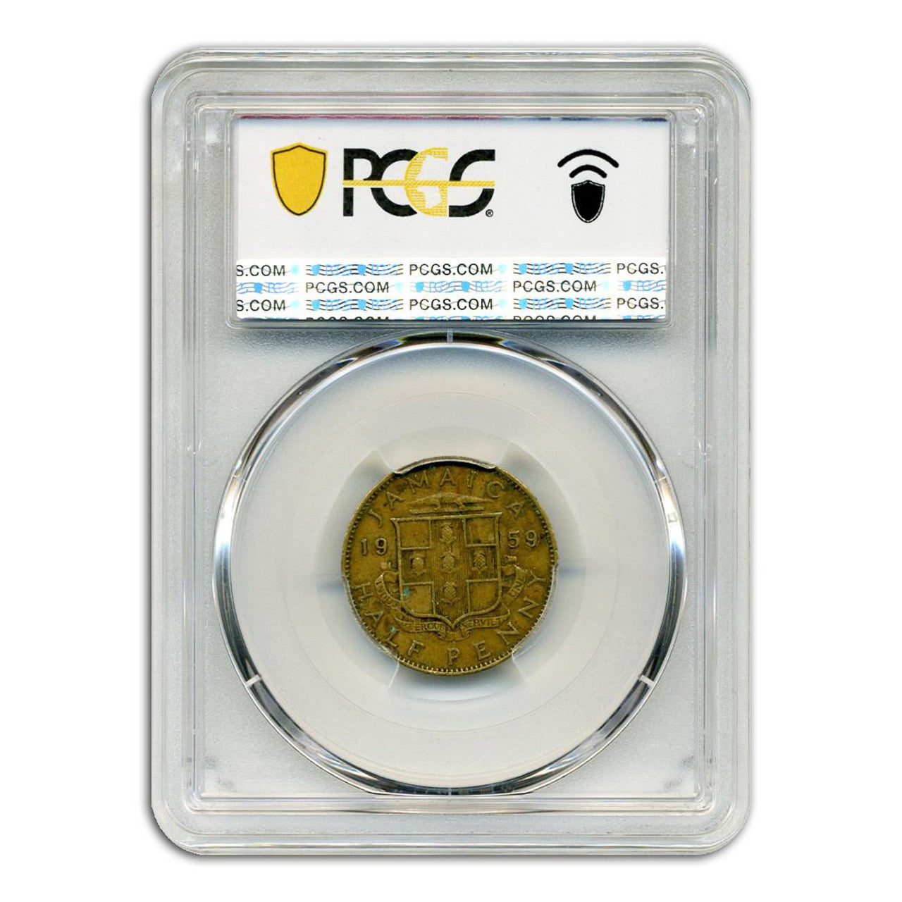 Jamaican Half Penny - World Trade Center Recovery - PCGS WTC Label