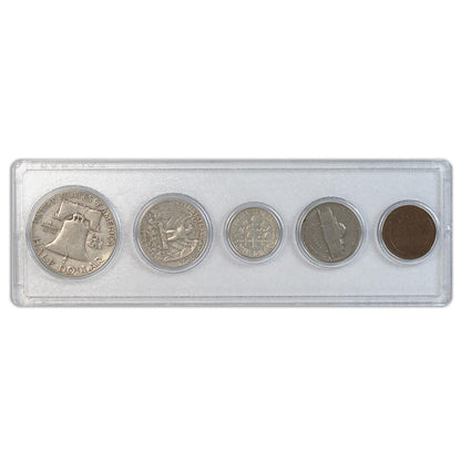 1954 Birth Year Set 5 Coins - Collectible Coin Sets - VF-XF - CoinsTV