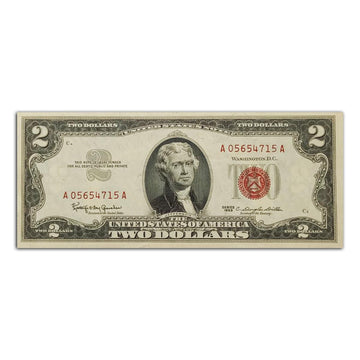 1963 $2 Red Seal Note AU/BU