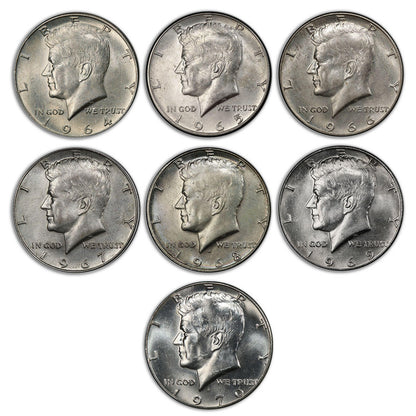 1964-1970 Silver Kennedy Half Dollar - 60th Anniversary Collection - CoinsTV