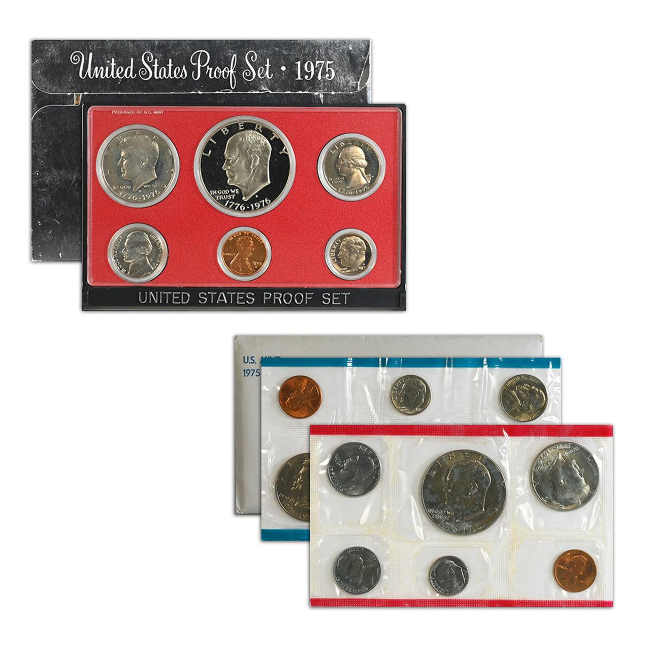 1975 Proof and Mint Set - The Lost Year - 2pc Set - CoinsTV