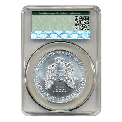 2001 Silver Eagle CAC MS70 - CoinsTV