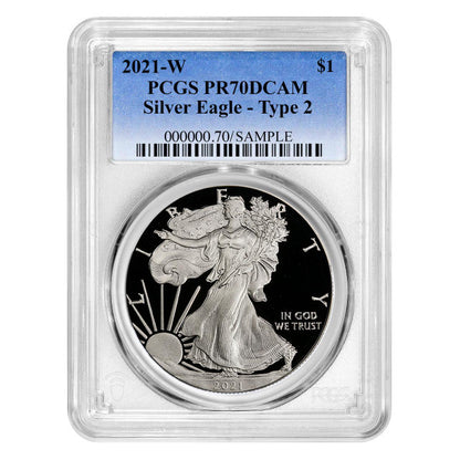 2021-W Silver Eagle - Type 2 - PCGS PR70DCAM