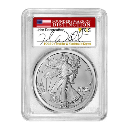 2025 Silver Eagle - First Strike 1 of 2025 - PCGS MS70 - Co-founder Signed