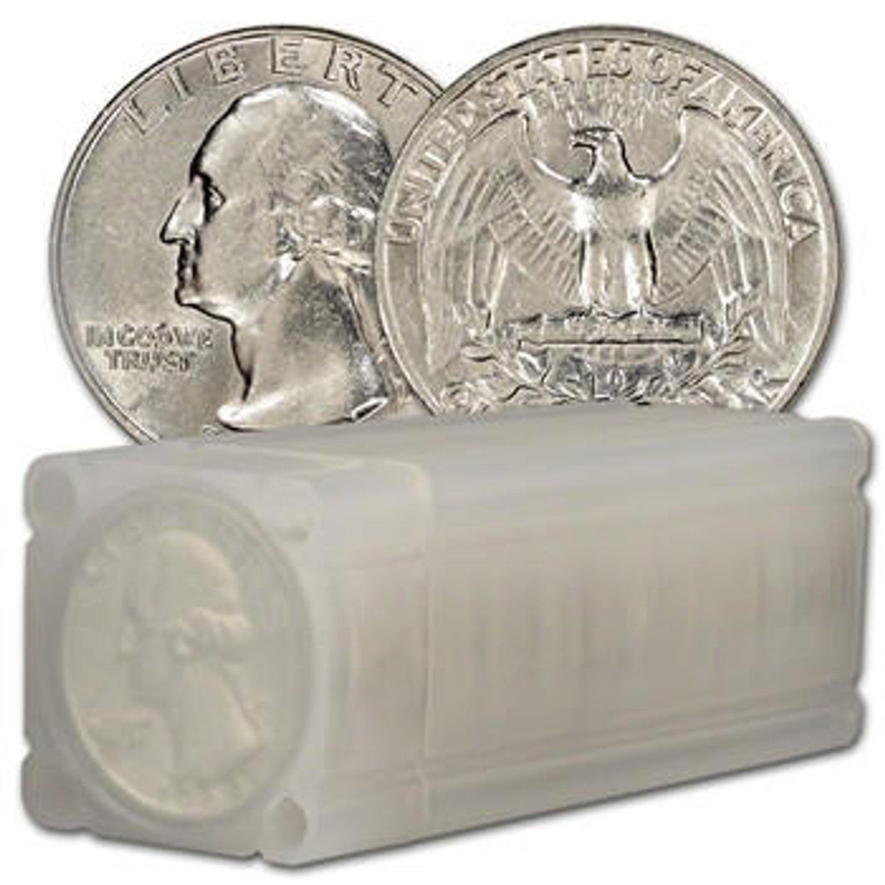 Washington Quarter 90% Silver Brilliant Uncirculated - Roll of 40 - CoinsTV