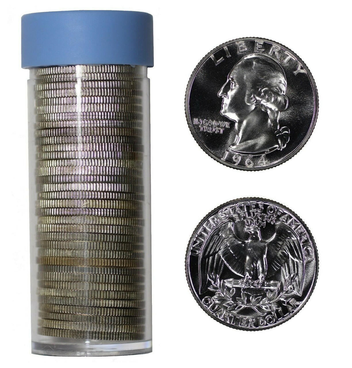 1950s-1960s 90% Silver Washington Quarter GEM Proof - Roll of 40