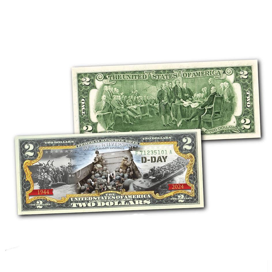 D-Day 80th Anniversary Commemorative $2 Banknote - CoinsTV
