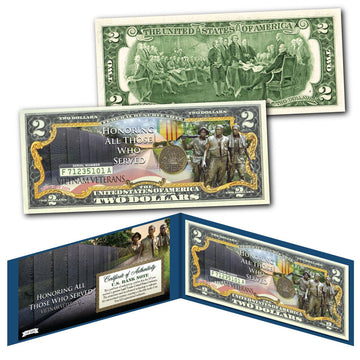 $2 Bill Vietnam Veterans Commemorative Design - Limited Edition 1 of 2025