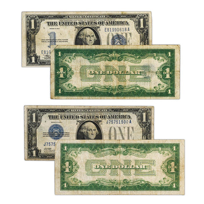 Funny Back Silver Certificate 2pc Set - 1928 & 1934