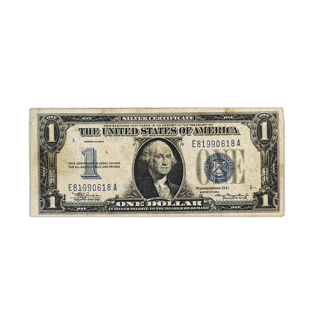 Funny Back Silver Certificate 2pc Set - 1928 & 1934