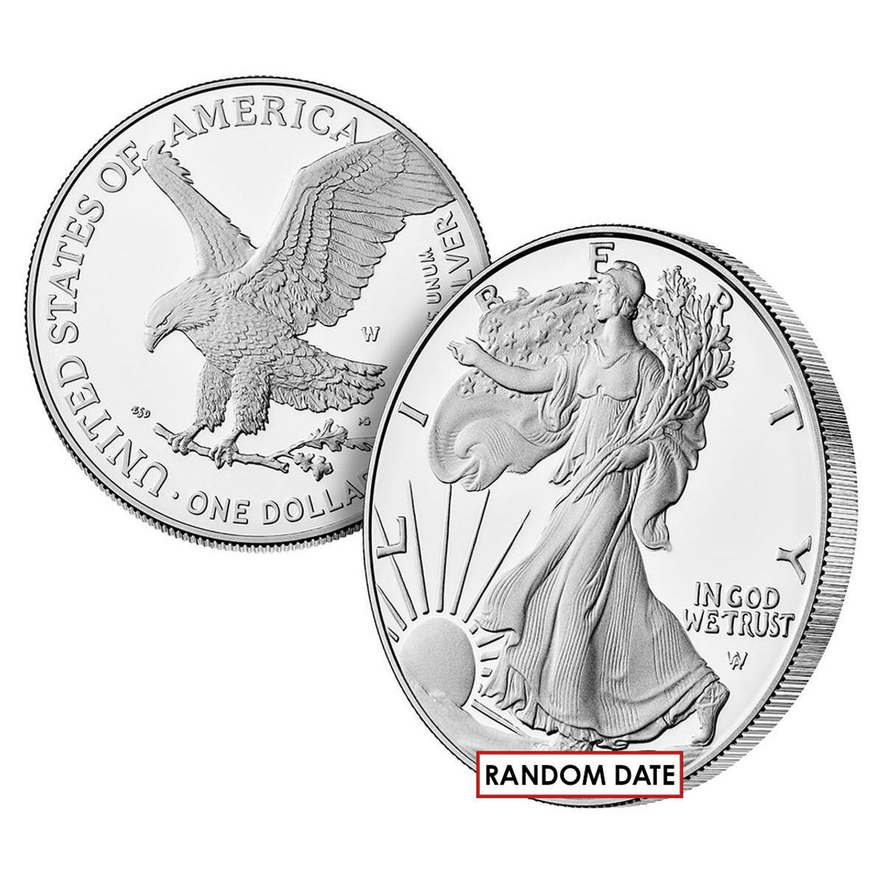 Silver Eagle Proof Original Government Packaging (OGP) - Random Date 1986-2025 - CoinsTV