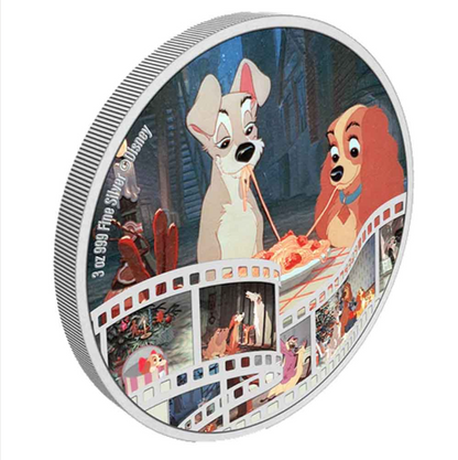 2023 Disney - Lady and the Tramp 3oz Silver Coin - CoinsTV