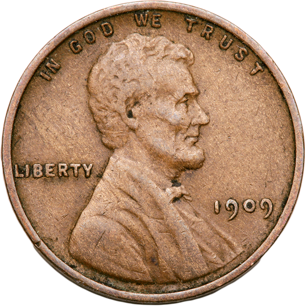 1909 VDB Lincoln Cent Philadelphia - Very Fine