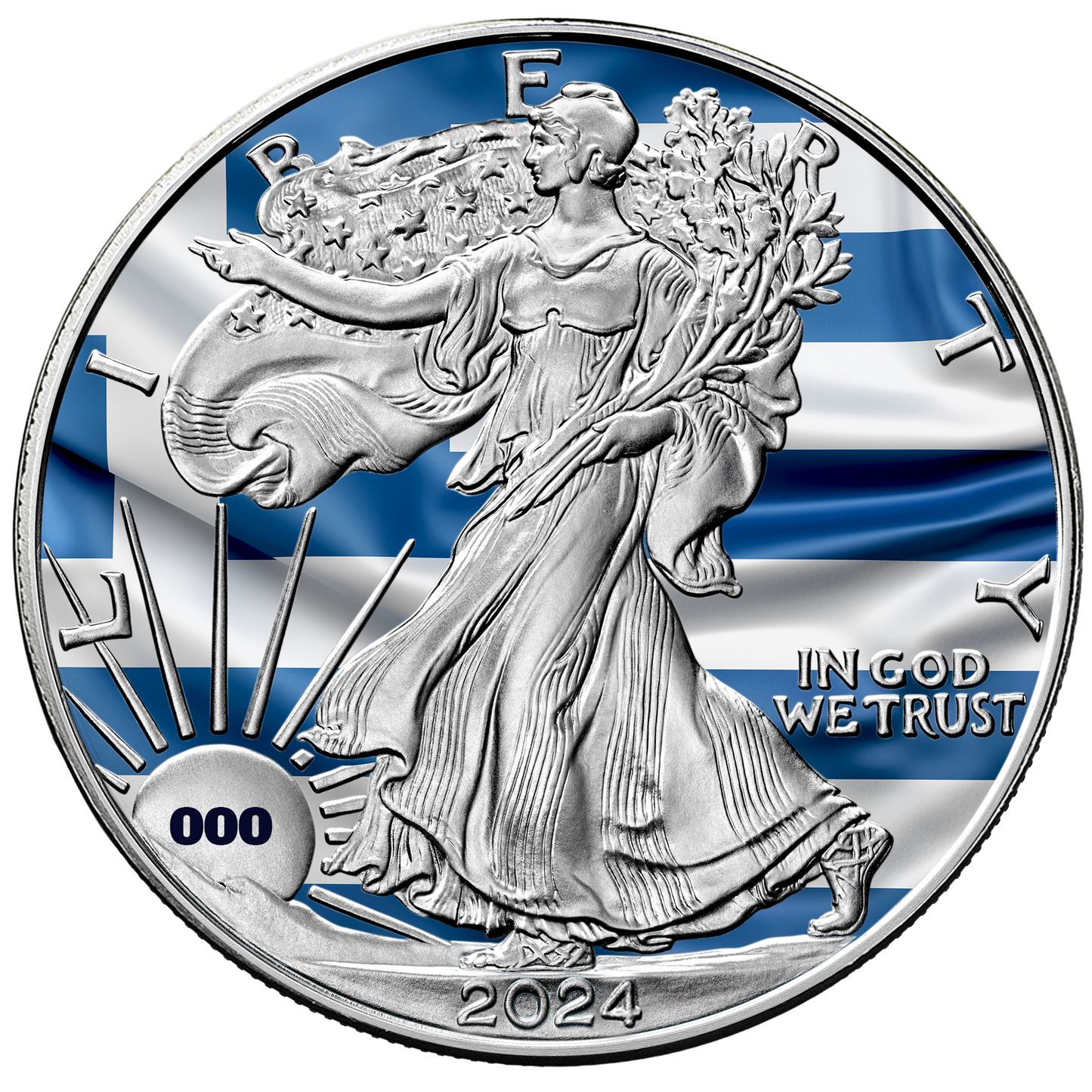 2024 Flags of the World Silver Eagle - Greece - First Edition - CoinsTV