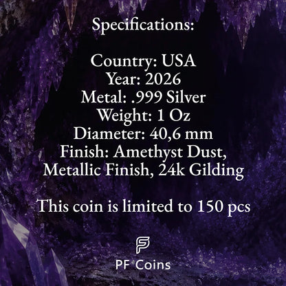 2026 U.S. Eagle Royal Amethyst Edition 1 oz Silver Coin