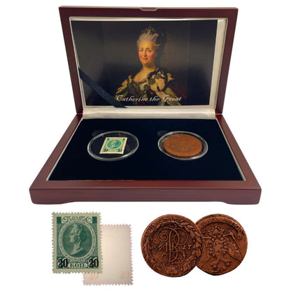 Catherine the Great (Coin and Stamp Box) - CoinsTV