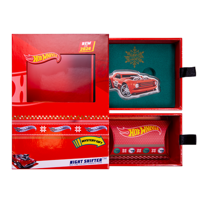 2024 Solomon Islands Hot Wheels Holiday Night Shifter Mystery Box 1 Oz Silver Coin - CoinsTV