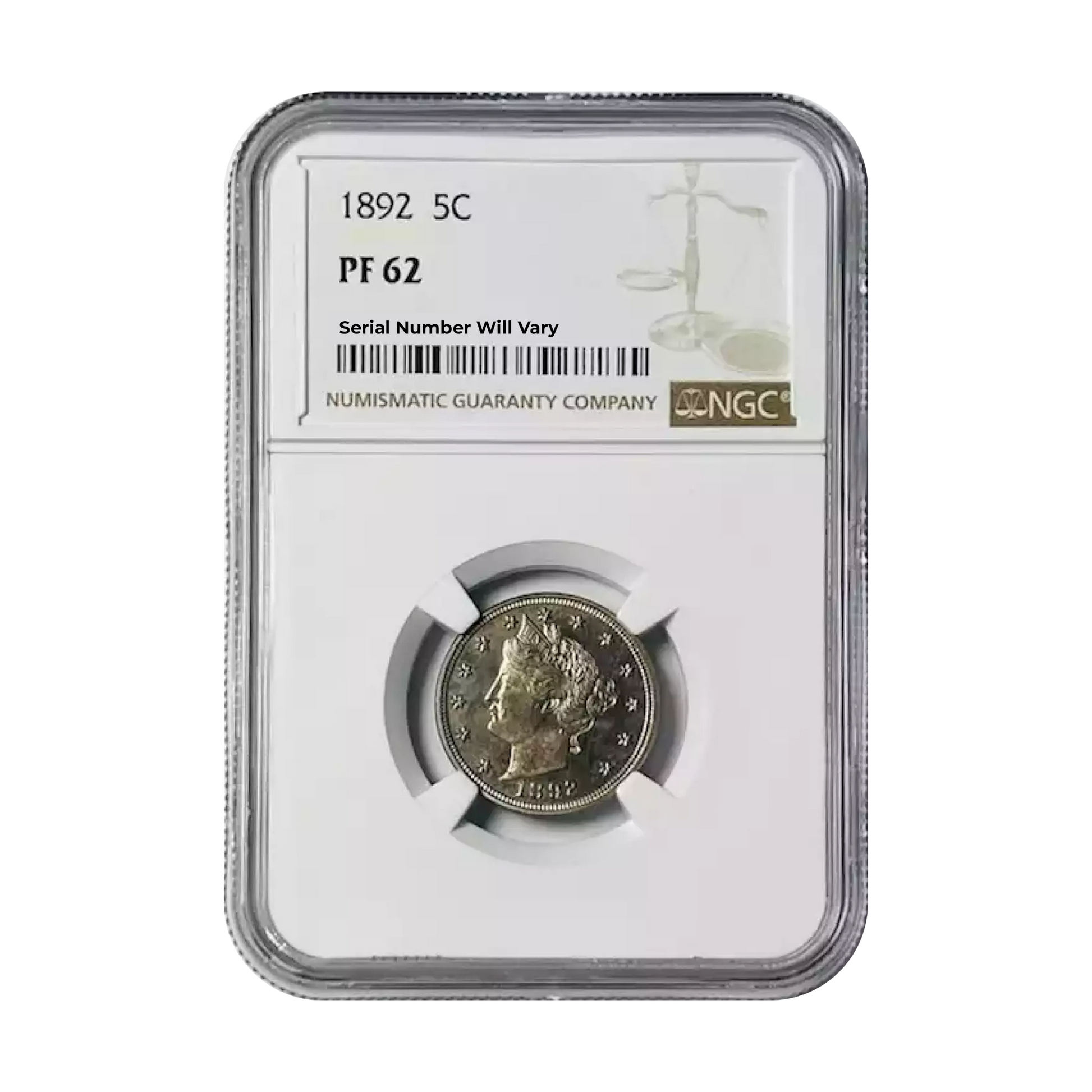 1892 Liberty Head Nickel NGC PF62 - CoinsTV