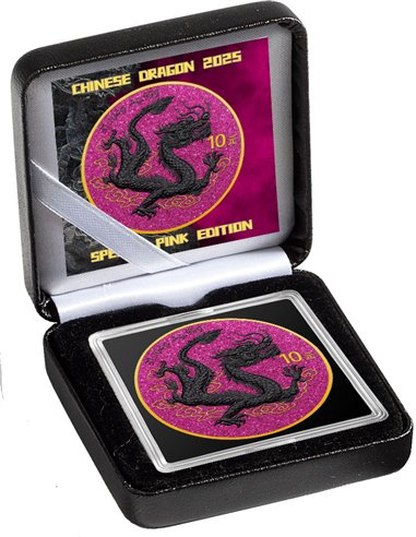2025 China Chinese Dragon Special Pink Edition 1 Oz Silver Coin
