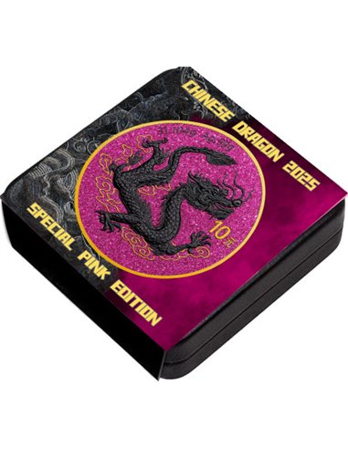 2025 China Chinese Dragon Special Pink Edition 1 Oz Silver Coin