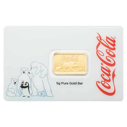 Coca-Cola® Holiday Polar Bears - 5 gram Gold Bar