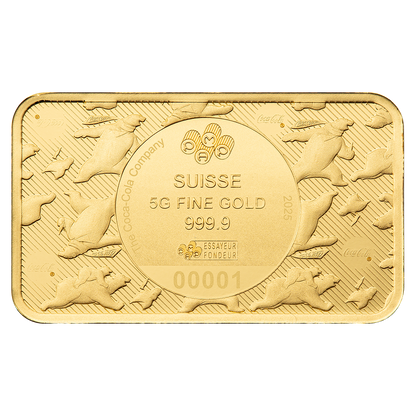 Coca-Cola® Holiday Polar Bears - 5 gram Gold Bar