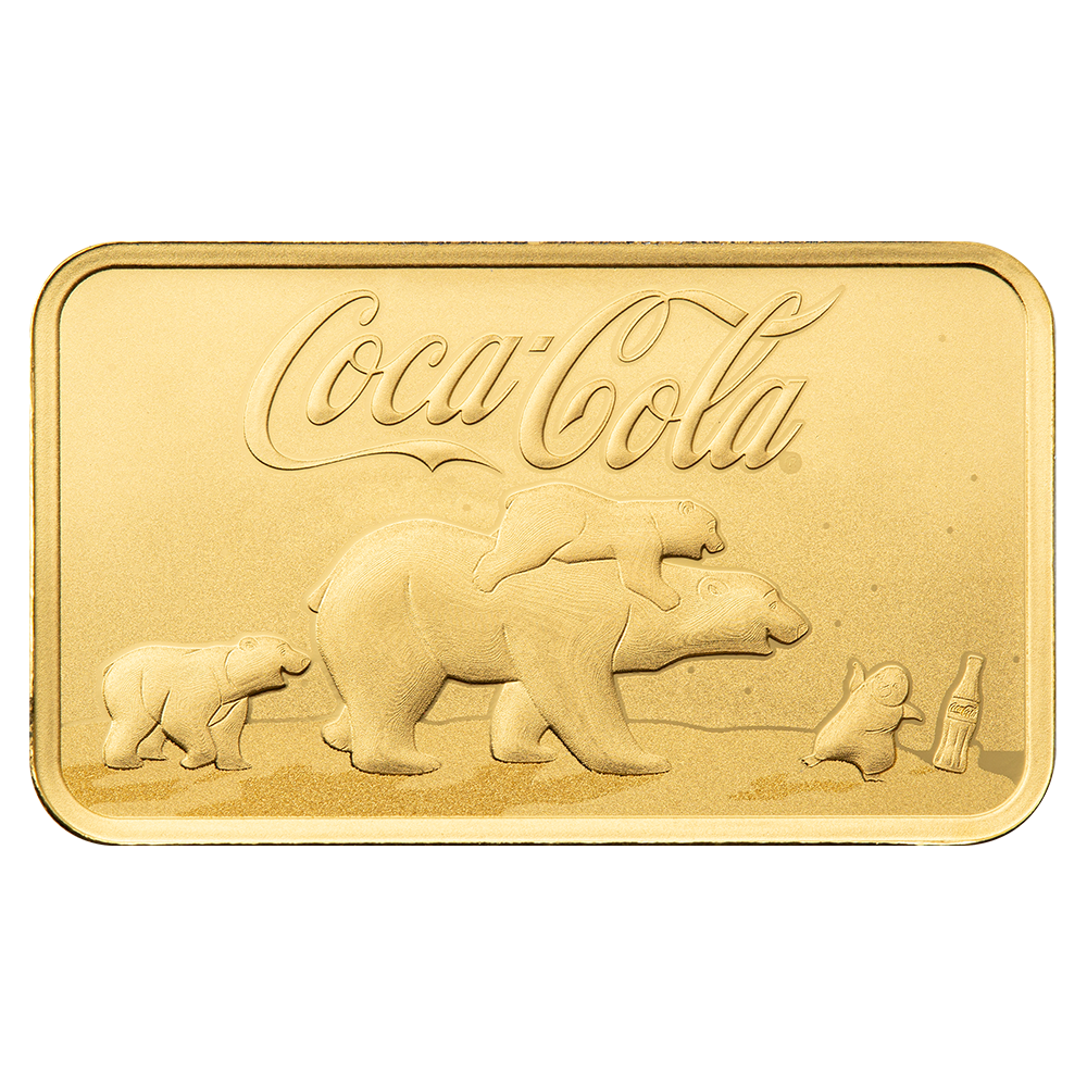 Coca-Cola® Holiday Polar Bears - 5 gram Gold Bar