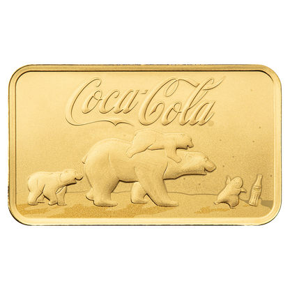 Coca-Cola® Holiday Polar Bears - 5 gram Gold Bar