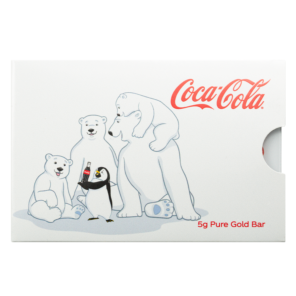 Coca-Cola® Holiday Polar Bears - 5 gram Gold Bar