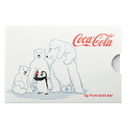 Coca-Cola® Holiday Polar Bears - 5 gram Gold Bar