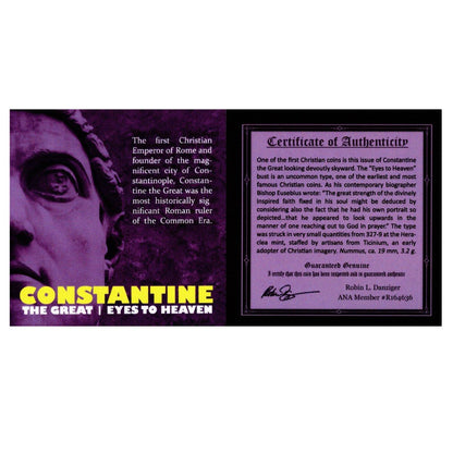 Constantine the Great: "Eyes to Heaven" Coin (Box) - CoinsTV