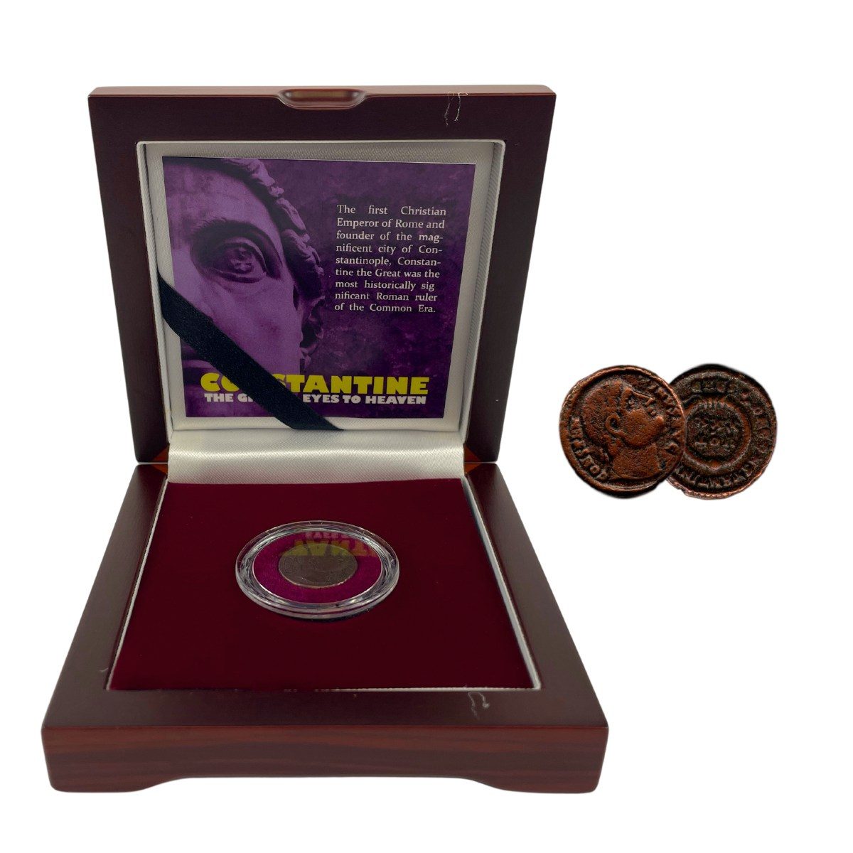 Constantine the Great: "Eyes to Heaven" Coin (Box) - CoinsTV