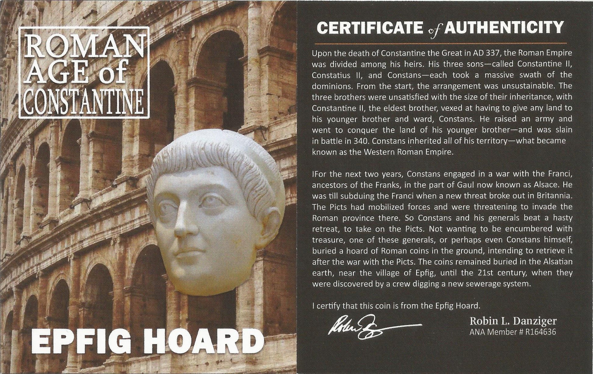 Roman AE of Constantine II (AD 316-340) Epfig Hoard NGC (XF) - CoinsTV