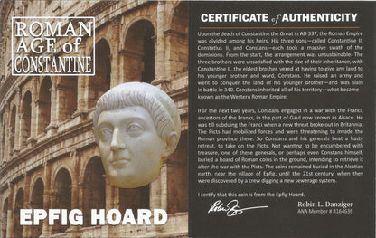 Roman AE of Constantine II (AD 316-340) Epfig Hoard NGC (XF) - CoinsTV