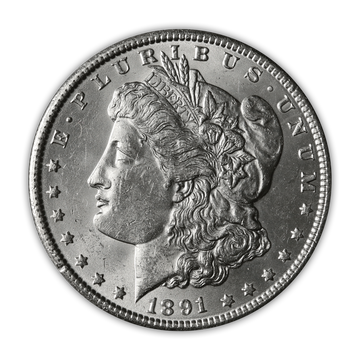 1891 Morgan Silver Dollar San Francisco - Brilliant Uncirculated