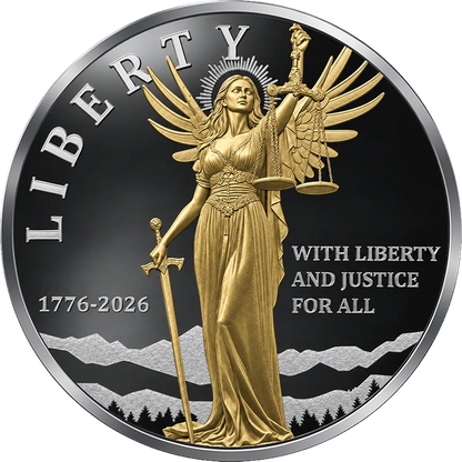 2026 Niue Winged Liberty Gold Gilt 1 oz Silver Coin