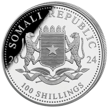 2024 Somalia Elephant Day & Night - 2 x 1 oz Silver Coin Set - CoinsTV