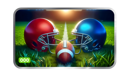 Chromatics American Football 1 oz Silver Bar - CoinsTV