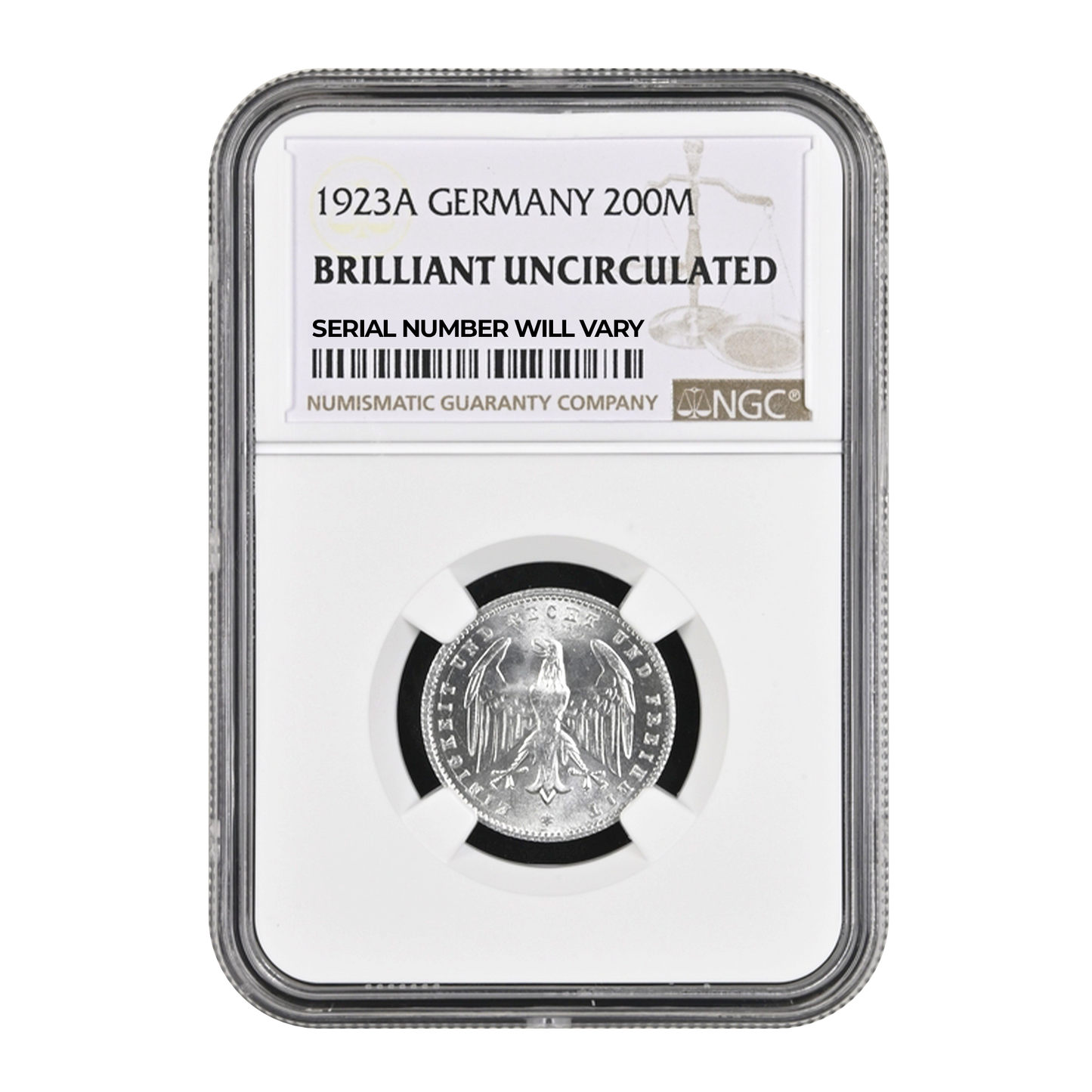 1923A Germany 200M Hyper-Inflation Era - NGC Brilliant Uncirculated - CoinsTV